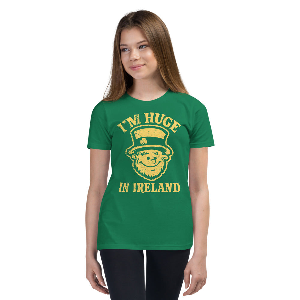 I’m Huge In Ireland Leprechaun Youth Short Sleeve T-Shirt