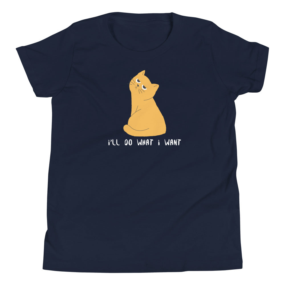 I&#39;ll Do What I Want Kitty Youth Short Sleeve T-Shirt