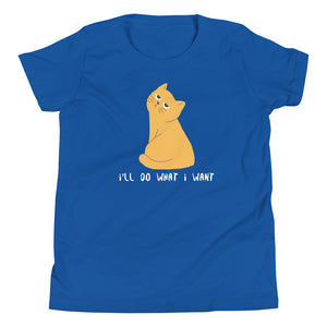 I'll Do What I Want Kitty Youth Short Sleeve T-Shirt