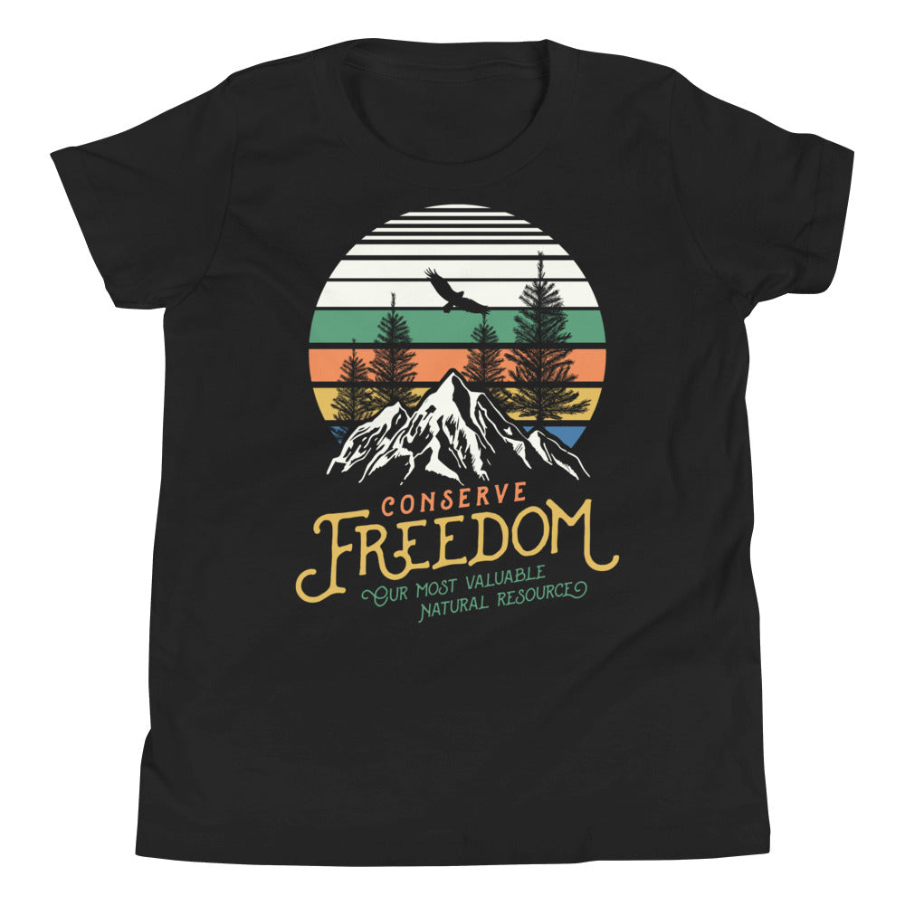 Conserve Freedom Graphic Youth Short Sleeve T-Shirt