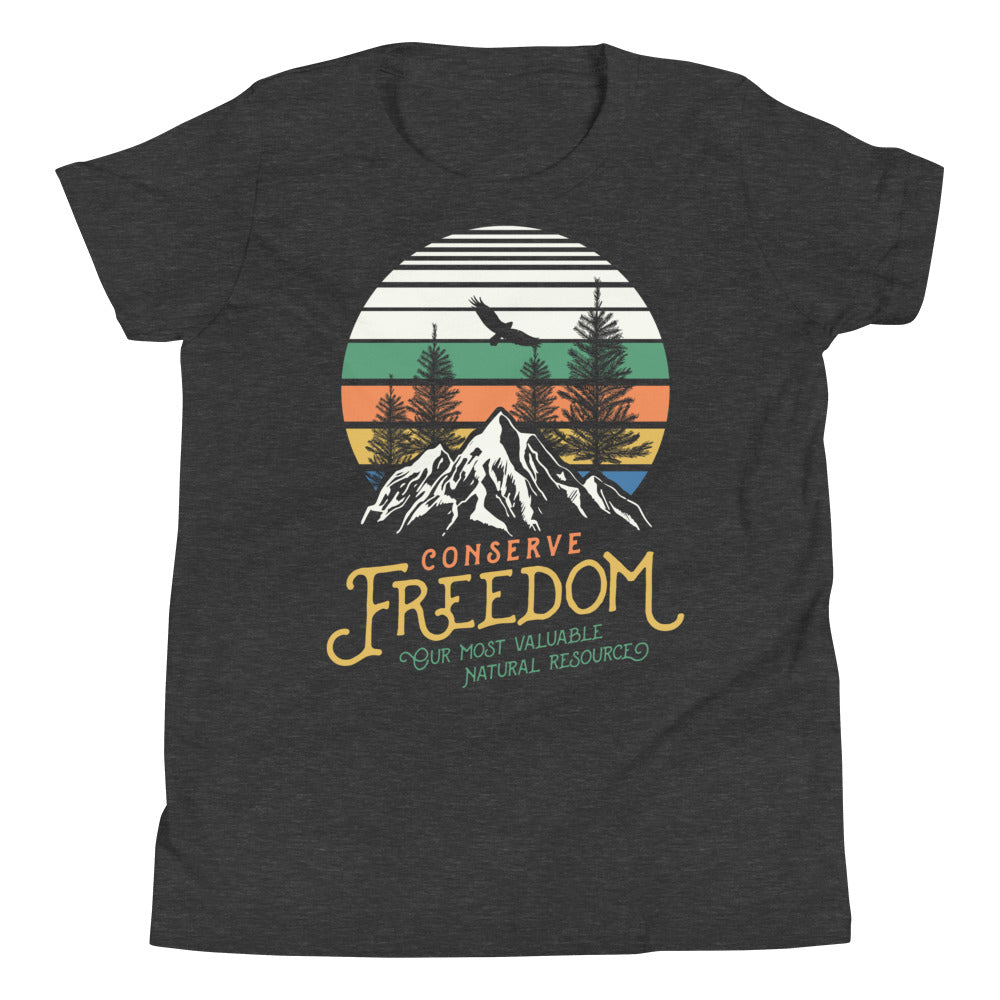 Conserve Freedom Graphic Youth Short Sleeve T-Shirt
