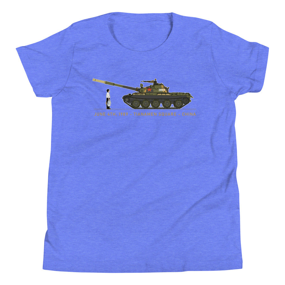 Tiananmen Tank Man 33rd Anniversary Youth Short Sleeve T-Shirt