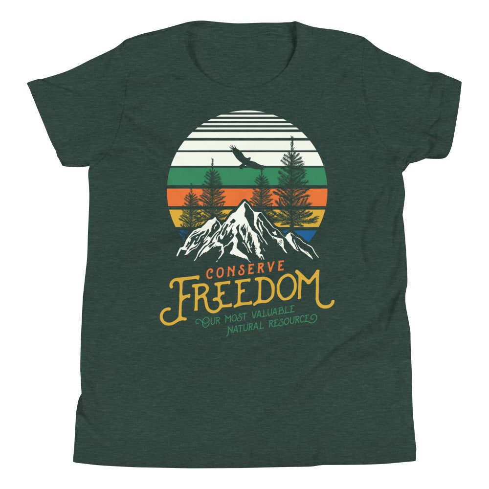 Conserve Freedom Graphic Youth Short Sleeve T-Shirt
