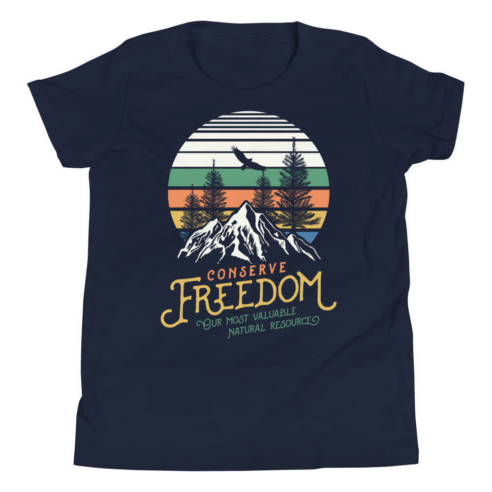 Conserve Freedom Graphic Youth Short Sleeve T-Shirt